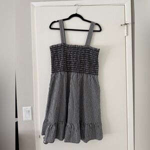 Loft: Black and White Checkered mini dress